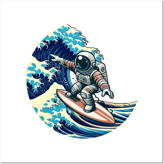 astronaut surfer Wall Art by TimeWarpWildlife